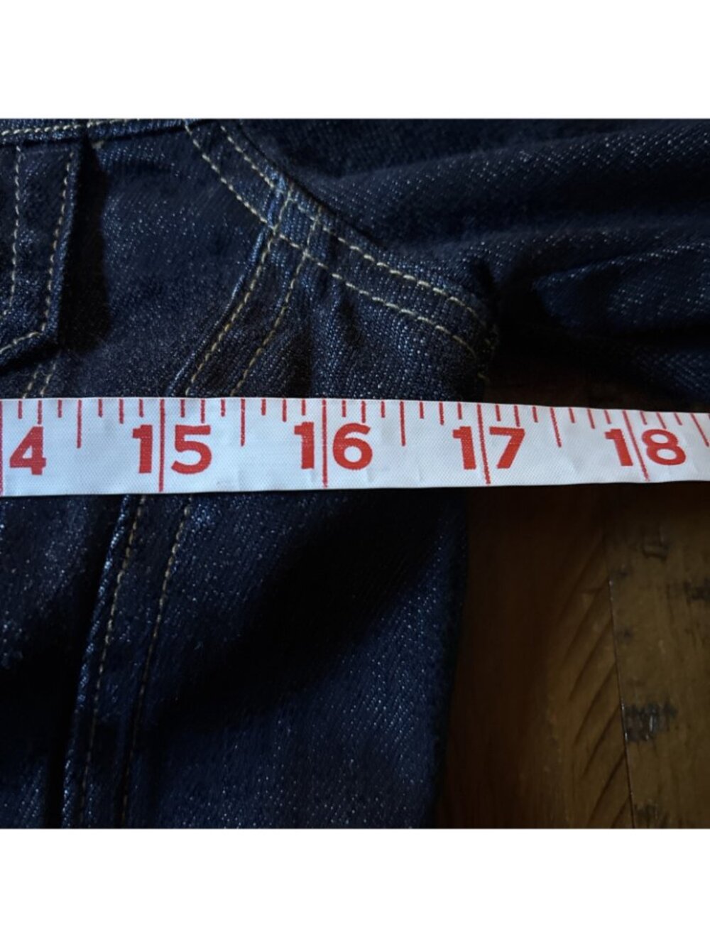 Gap 1969 Dark Denim Trucker Jacket Size Small Fitted See Measurements - Picture 5 of 7